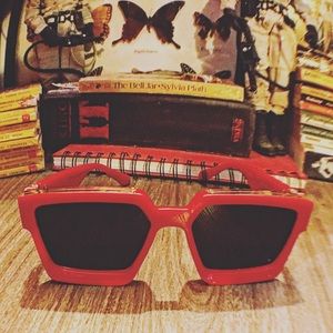 Designer Wayfarer Sunglasses Red Square Retro